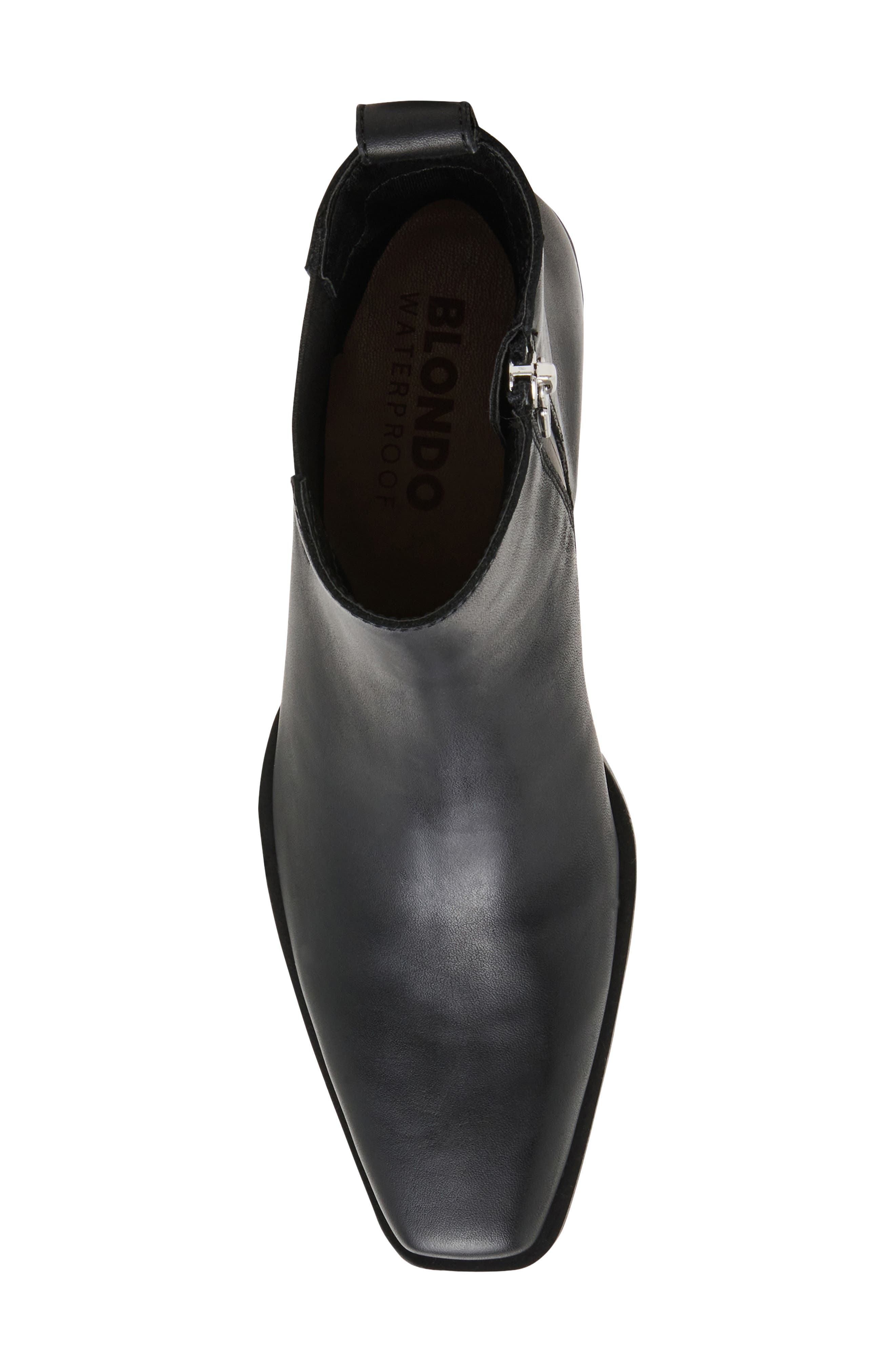 Dusi Leather Chelsea Bootie, Alternate, color, BLACK LEATHER