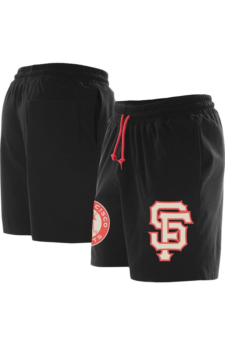 New Era Men's New Era Black San Francisco Giants Color Pack Knit Shorts, Main, color, Black