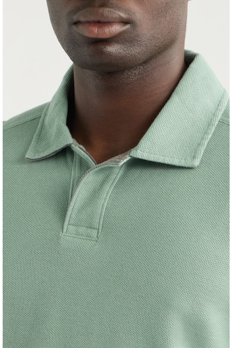 Maldives Long Sleeve Polo, Alternate, color, TROPICAL FERN