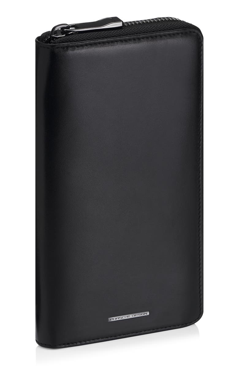 Porsche Design Zip Leather Wallet, Alternate, color, Black