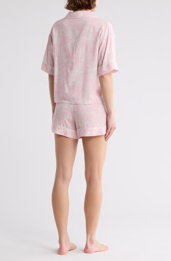Kine Challis Short Sleeve Button-Up Shirt & Shorts Pajamas