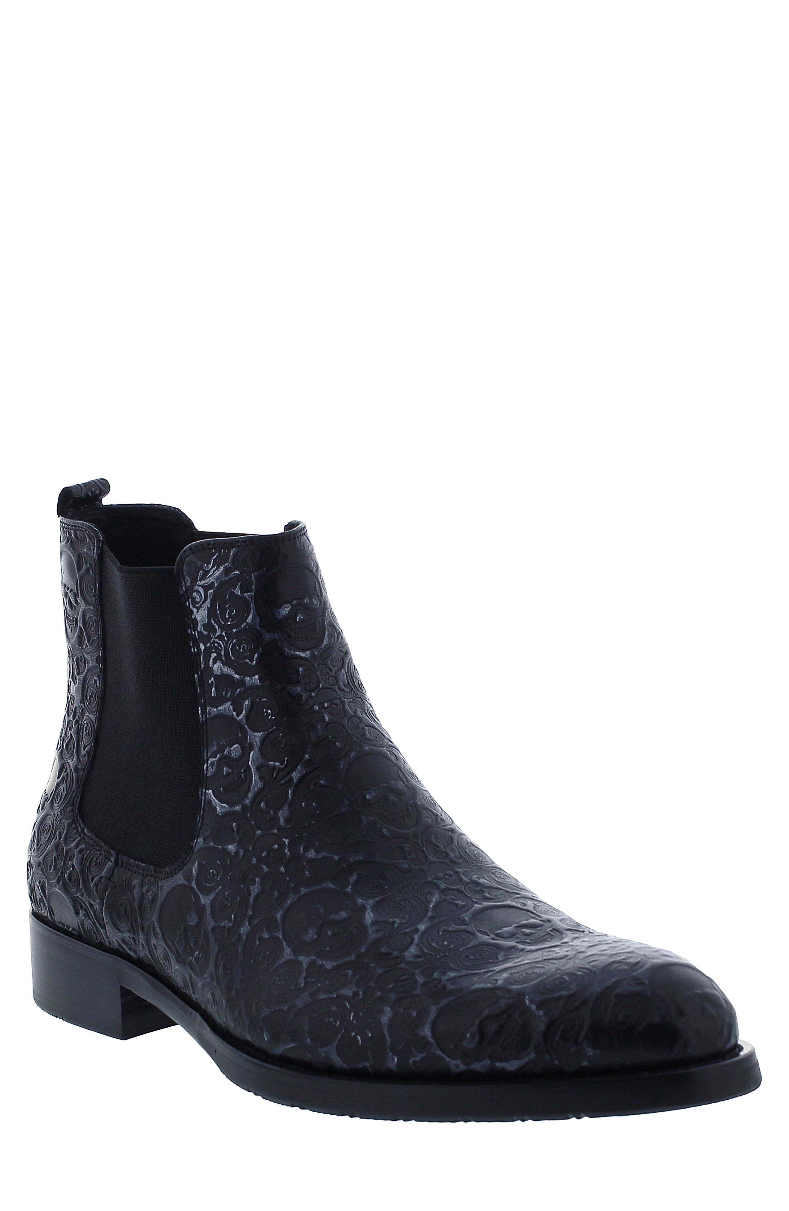 Robert Graham Delmore Chelsea Boot, Main, color, Black
