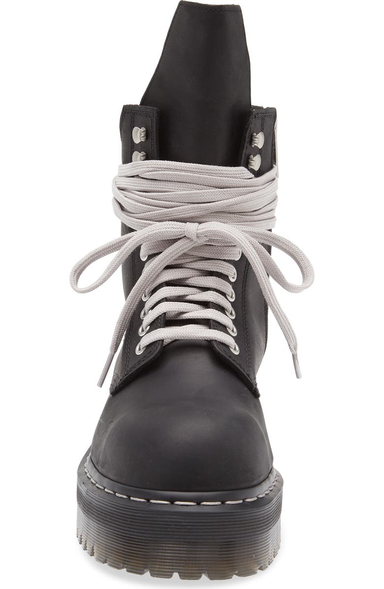 Rick Owens x Dr. Martens 1460 Quad Sole Boot, Alternate, color, 09 Black