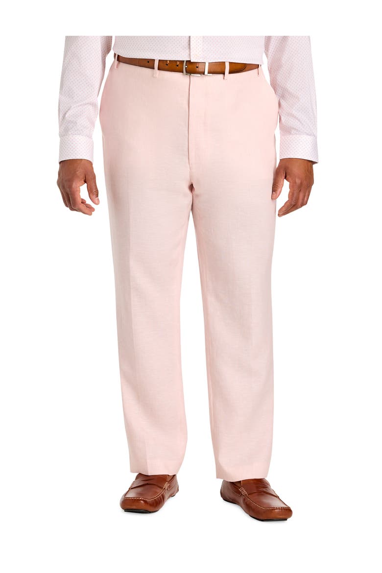 Big & Tall Linen Suit Pants V2, Main, color, PINK