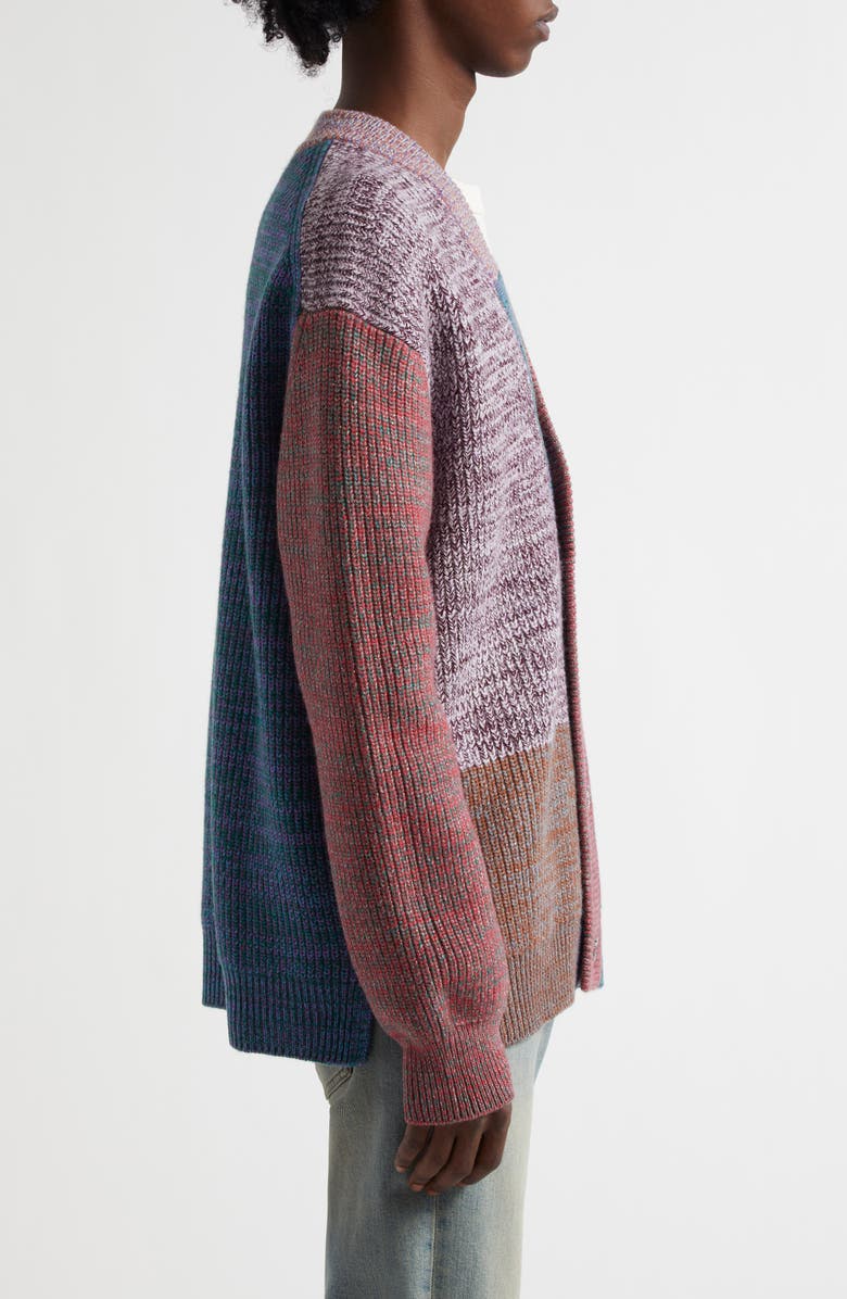 Waste Yarn Project Patti Metallic Colorblock One of a Kind Cardigan, Alternate, color, 