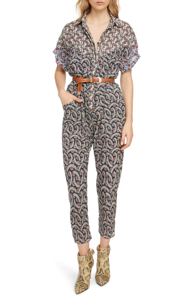 Isabel Marant Étoile Lindsie Print Jumpsuit, Main, color,