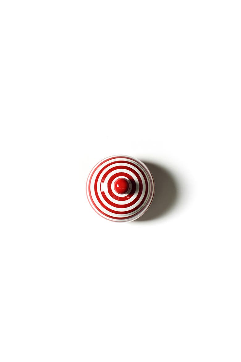 Red Stripe Medium Lollipop Jar, Alternate, color, Red