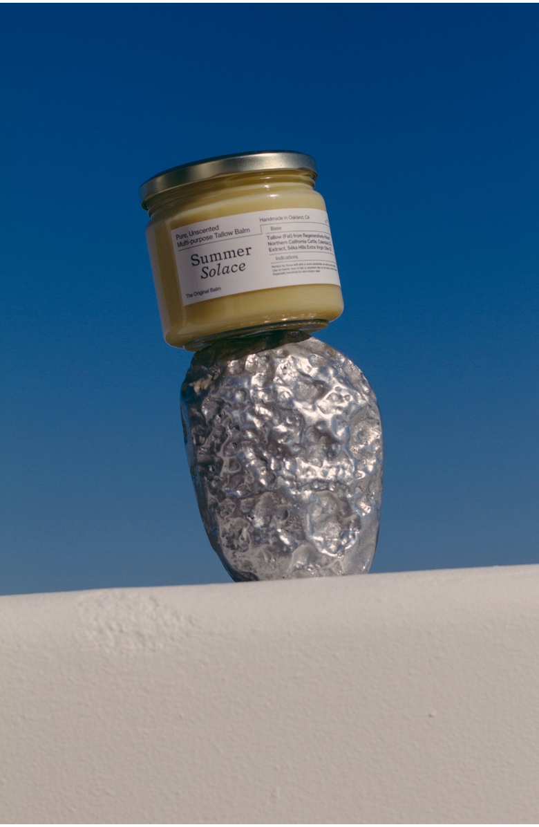 Summer Solace Tallow PURE Unscented Bulk Tallow Balm in Glass Jar Best Value for Maximum Use, Alternate, color, Pale Yellow