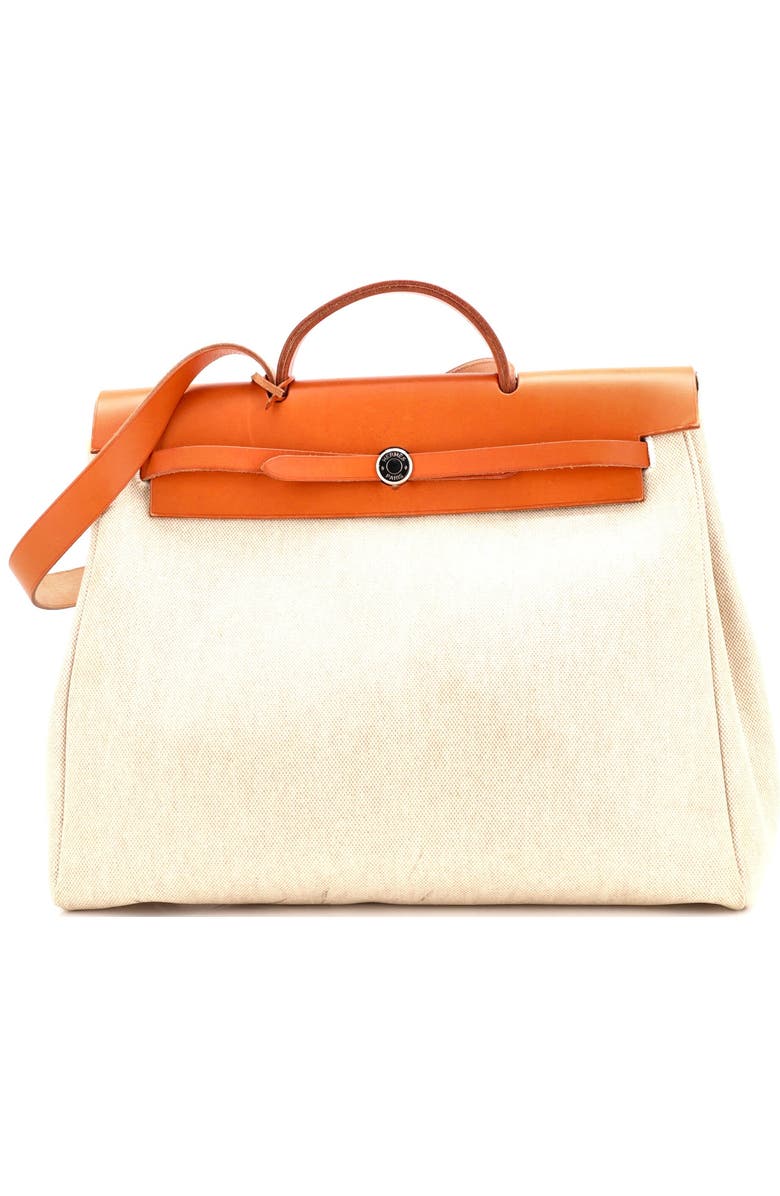 Pre-Owned Hermes Herbag Toile and Leather MM, Main, color,