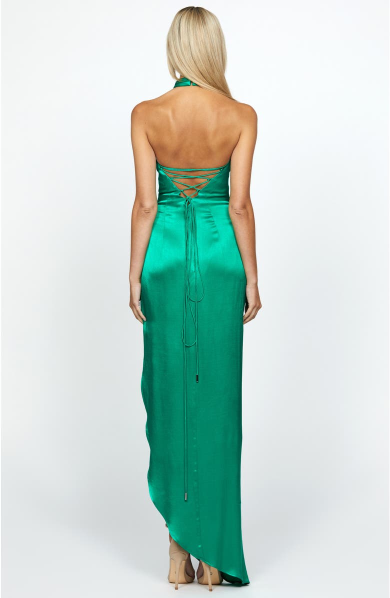 Bariano Aaliyah High Neck Cowl Gown, Alternate, color,