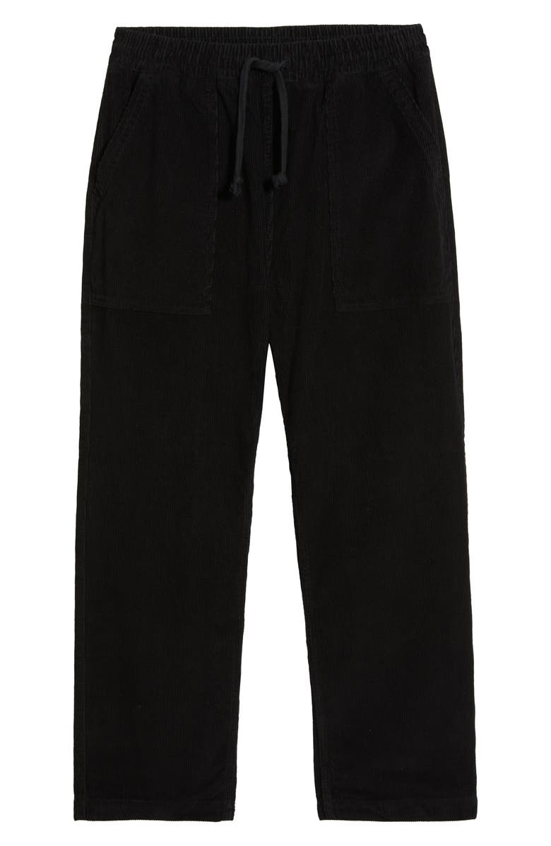 Service Works Organic Cotton Corduroy Drawstring Chef Pants, Alternate, color, Black