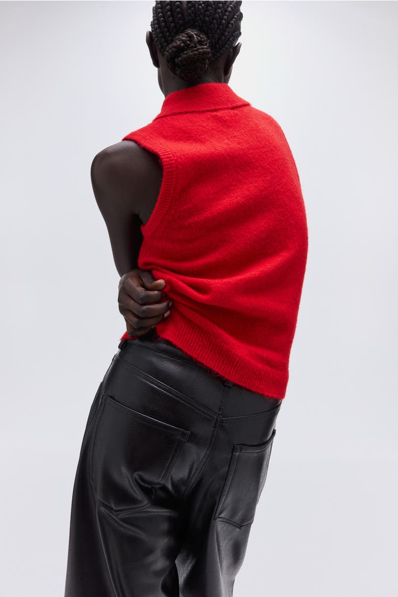 Collared Sweater Vest, Alternate, color, Red