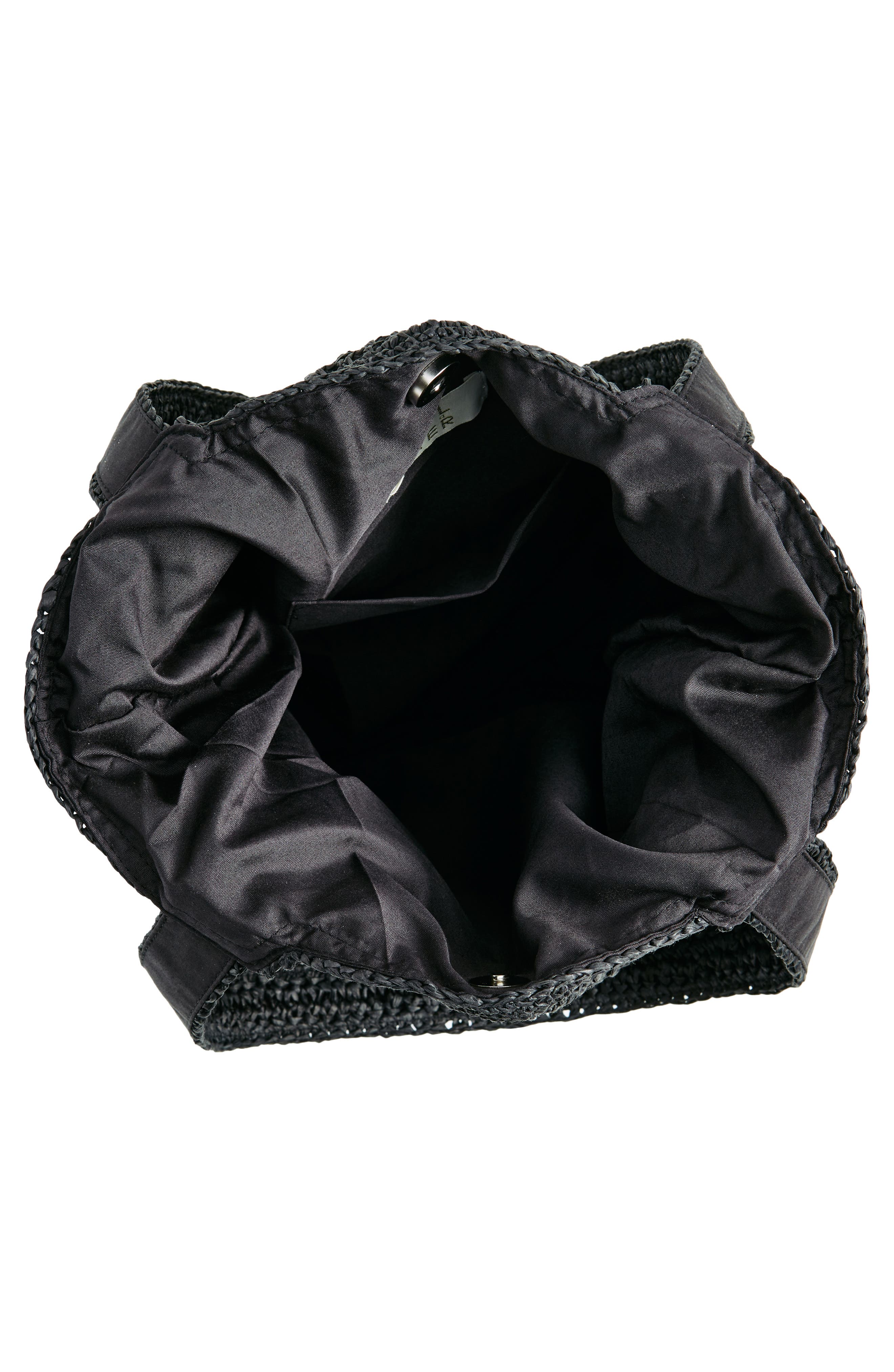 Collection XIIX Straw Tote Bag, Alternate, color, Black