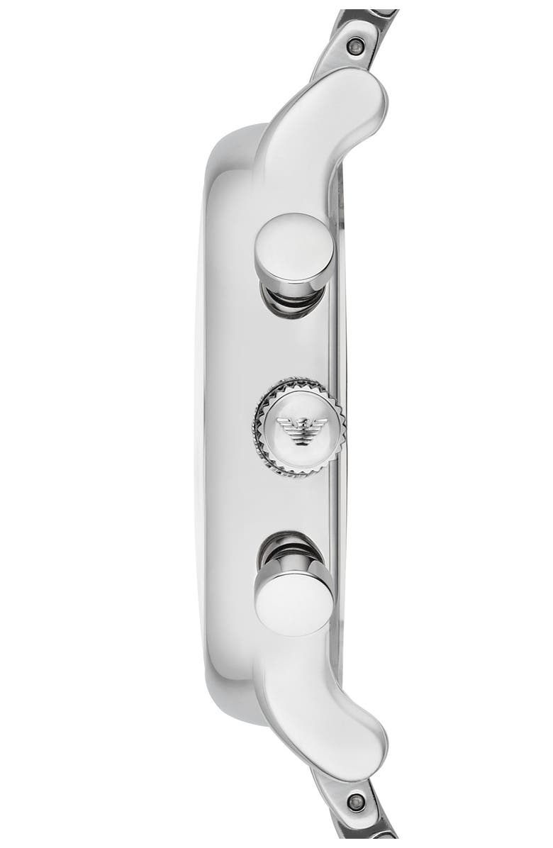 Emporio Armani Men's Chronograph Black Dial Watch, 43mm, Alternate, color, Silver