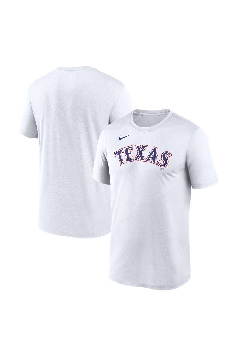 Men's Nike White Texas Rangers New Legend Wordmark Dri-FIT T-Shirt, Main, color, White