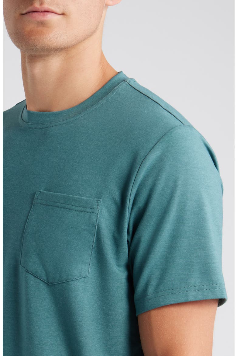 Flex Performance Pocket T-Shirt, Alternate, color, HEATHER SEA PINE