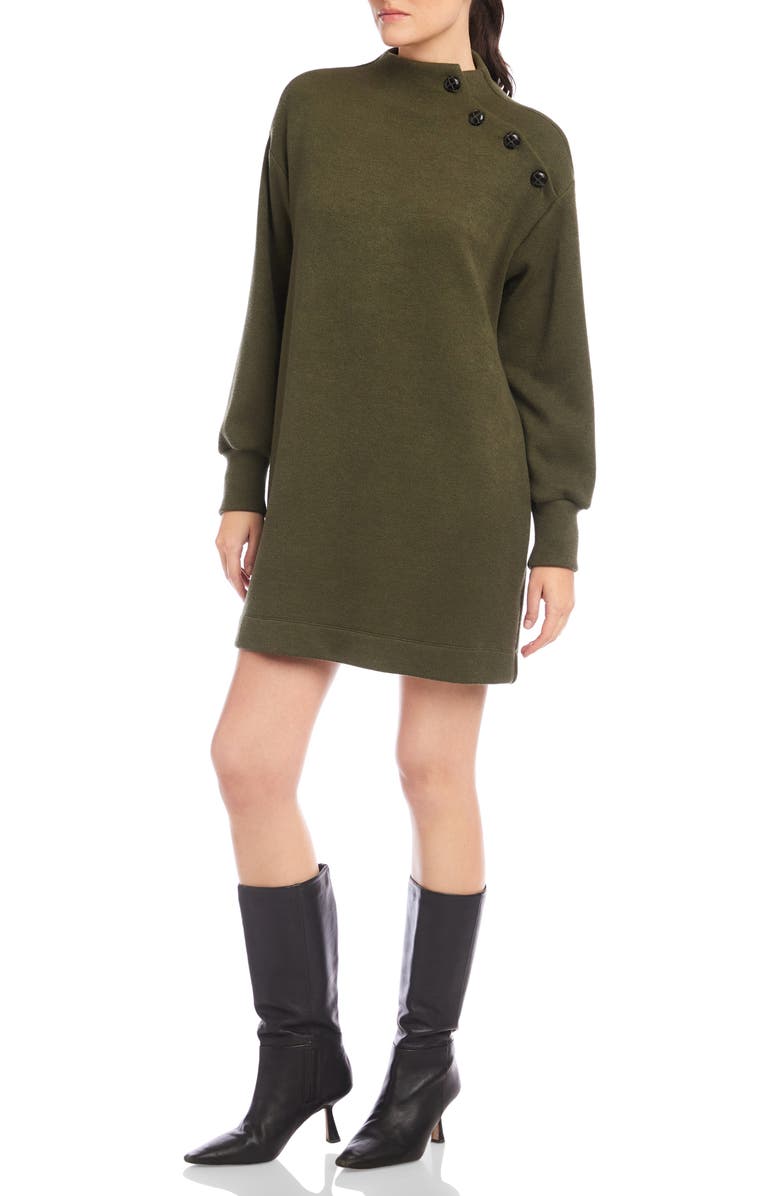 FIFTEEN TWENTY Brenna Mock Neck Long Sleeve Knit Dress, Alternate, color, 