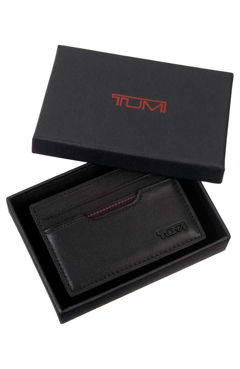 TUMI Delta ID Lock<sup>™</sup> Shielded Slim Card Case & ID Wallet, Alternate, color, Black