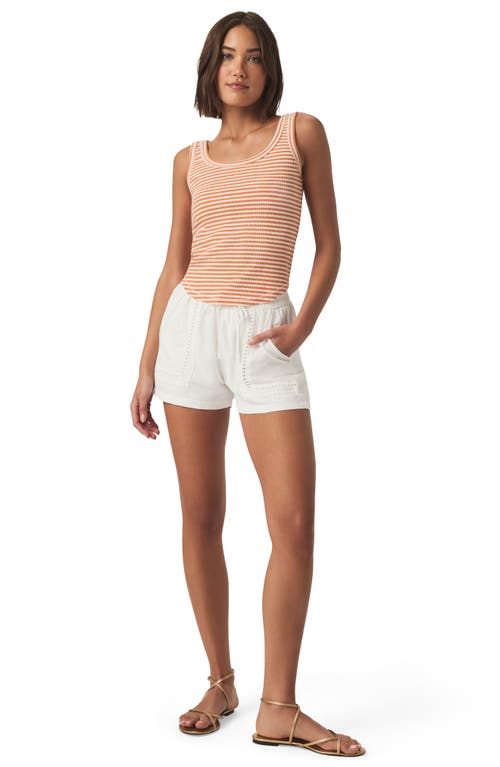 Splendid Lina Stripe Rib Cotton Blend Tank In Red