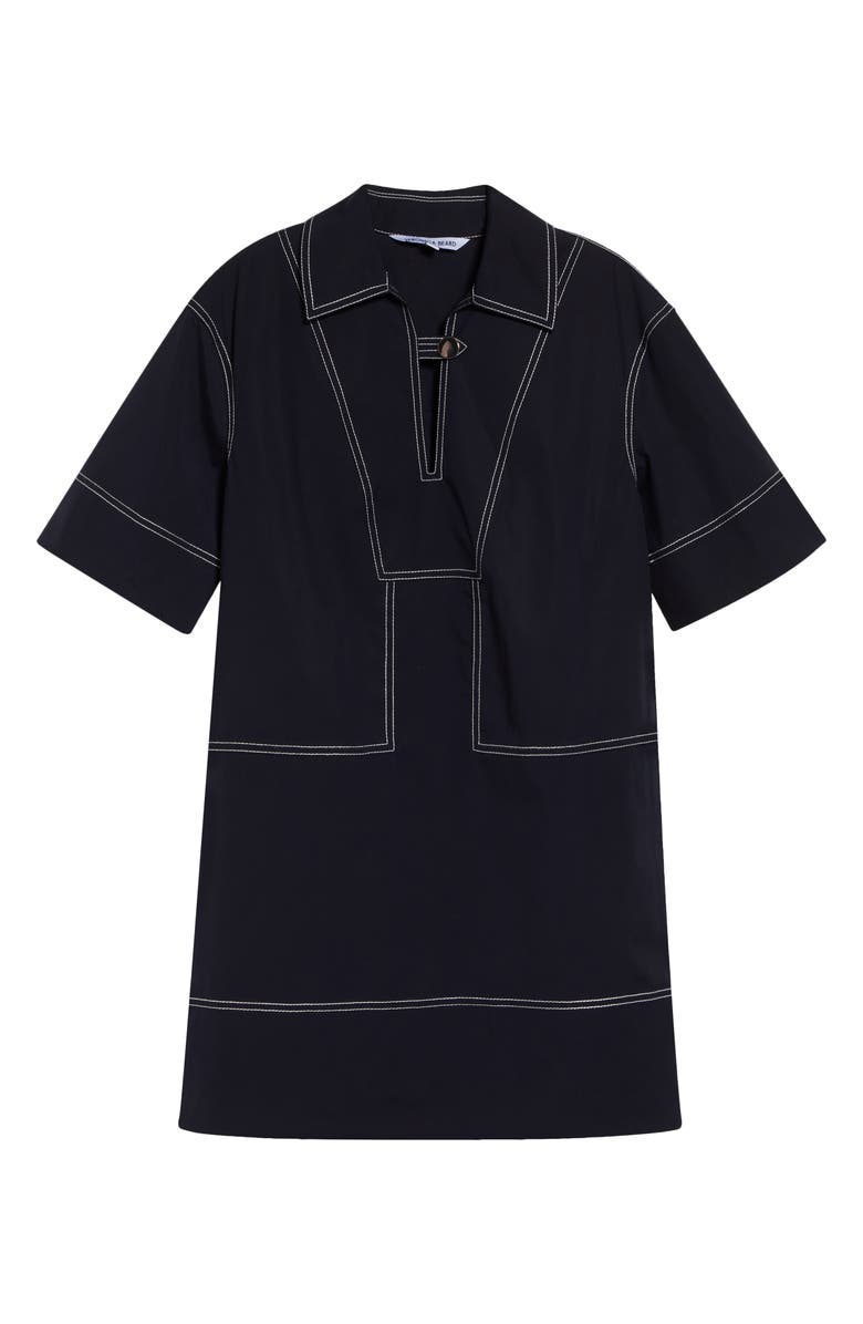 Veronica Beard Phelix Poplin Shift Minidress, Alternate, color, Navy