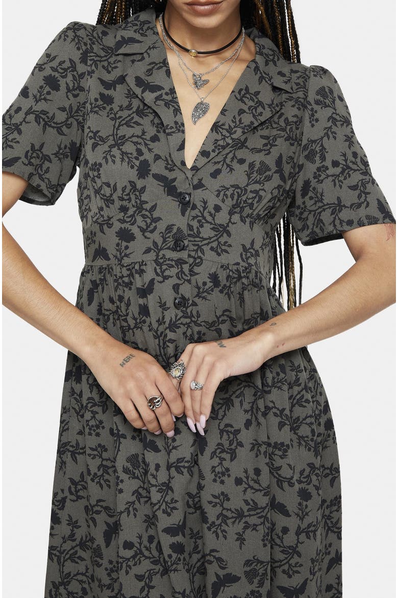 Morgana Midi Shirt Dress, Alternate, color, Green