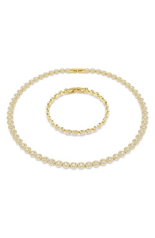 Swarovski Una Angelic Crystal Tennis Necklace & Bracelet Set