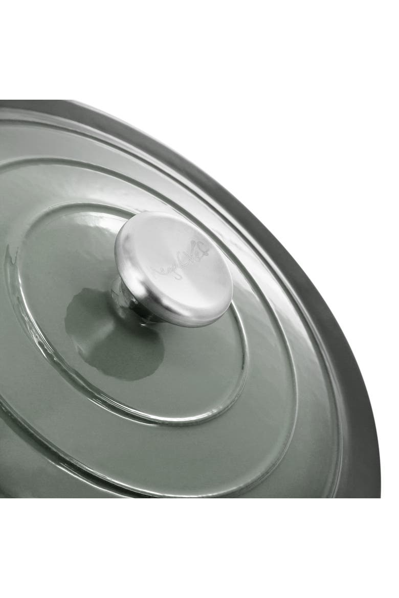 2.7 Quart Round Enameled Cast Iron Casserole, Alternate, color, Gray