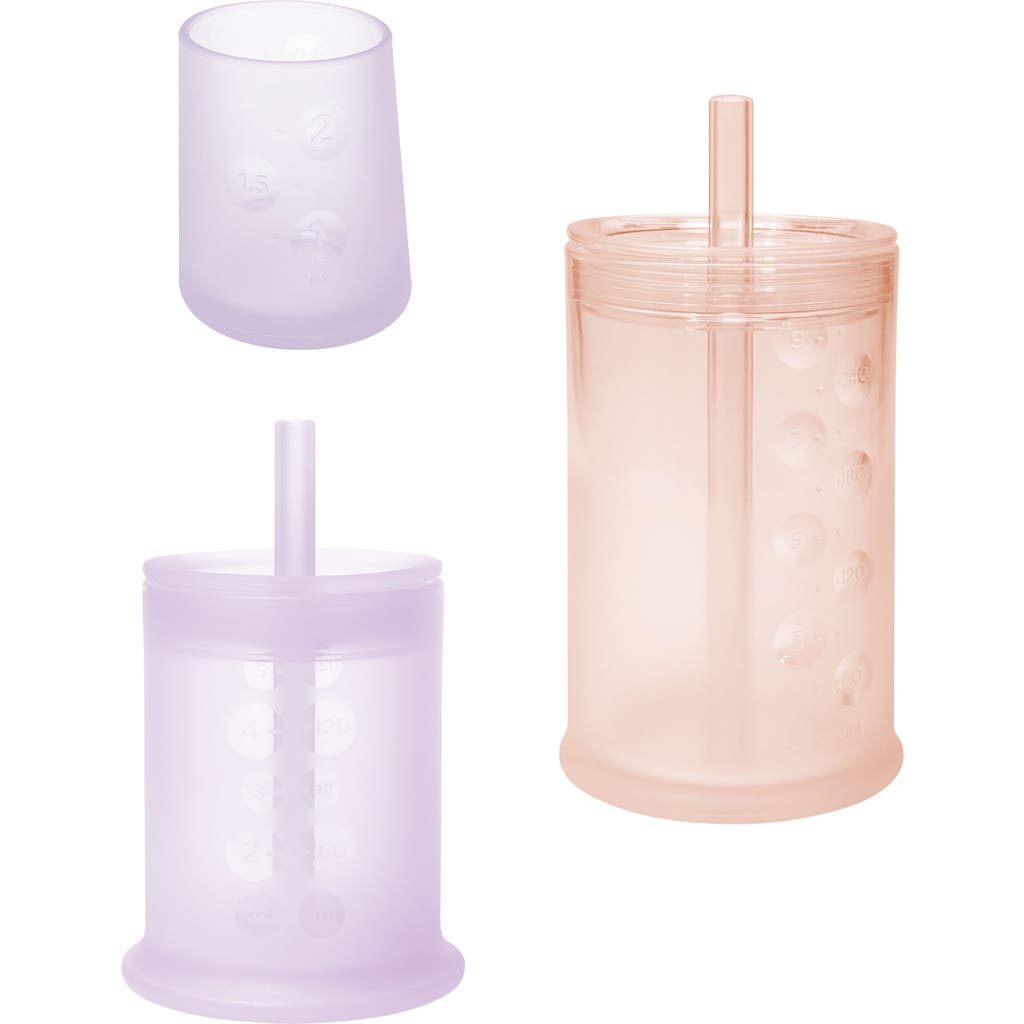 Olababy Developmental Cup Set in Lilac/Coral