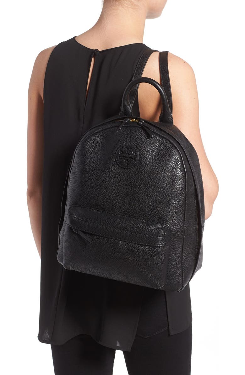 Tory Burch Pebbled Leather Backpack, Alternate, color,