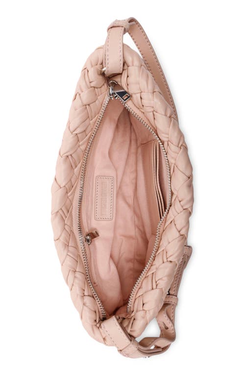 Walter Baker Whitley Woven Leather Clutch In Peach