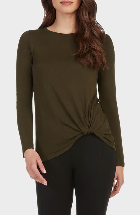 Ada Front Twist Long Sleeve Top