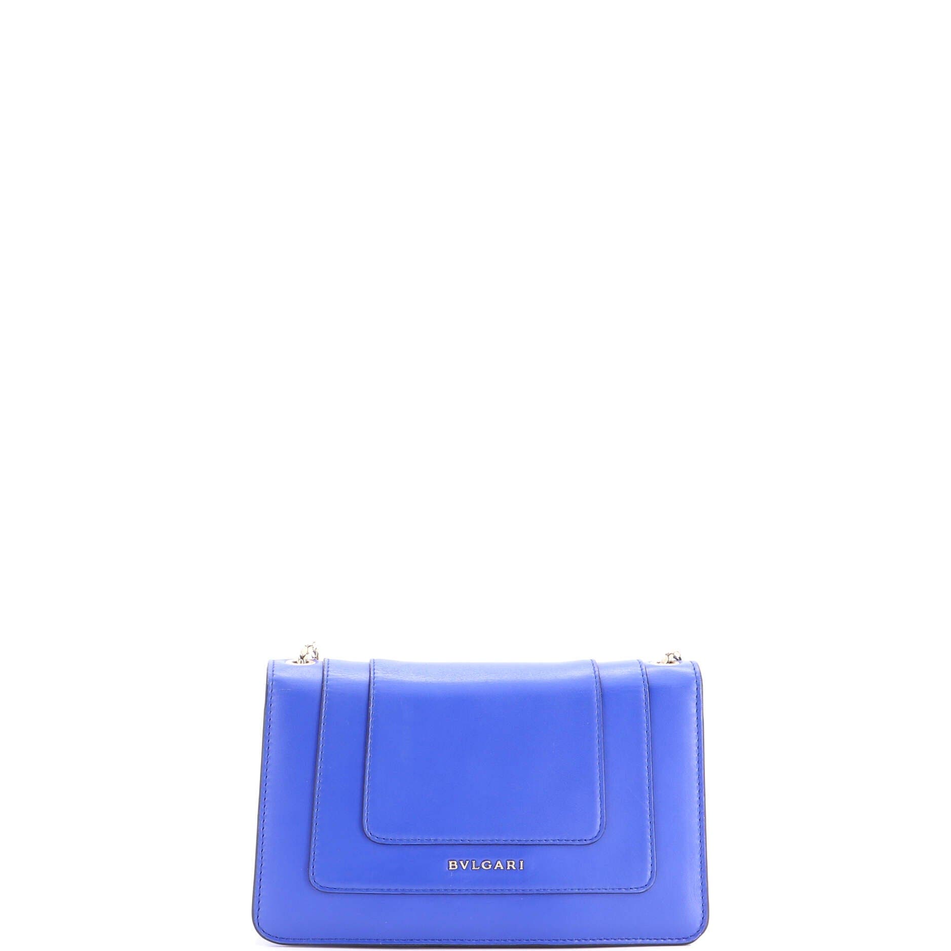 Serpenti Forever Shoulder Bag Leather Small, Alternate, color, Blue
