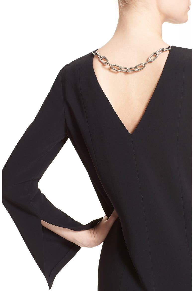 Plunging Back Tunic Dress, Alternate, color, BLACK