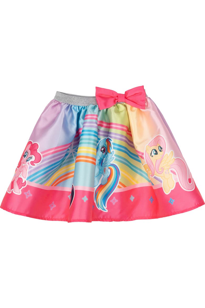 Satin Skirt and Top Set with Bag, Alternate, color, Pink Light Blue