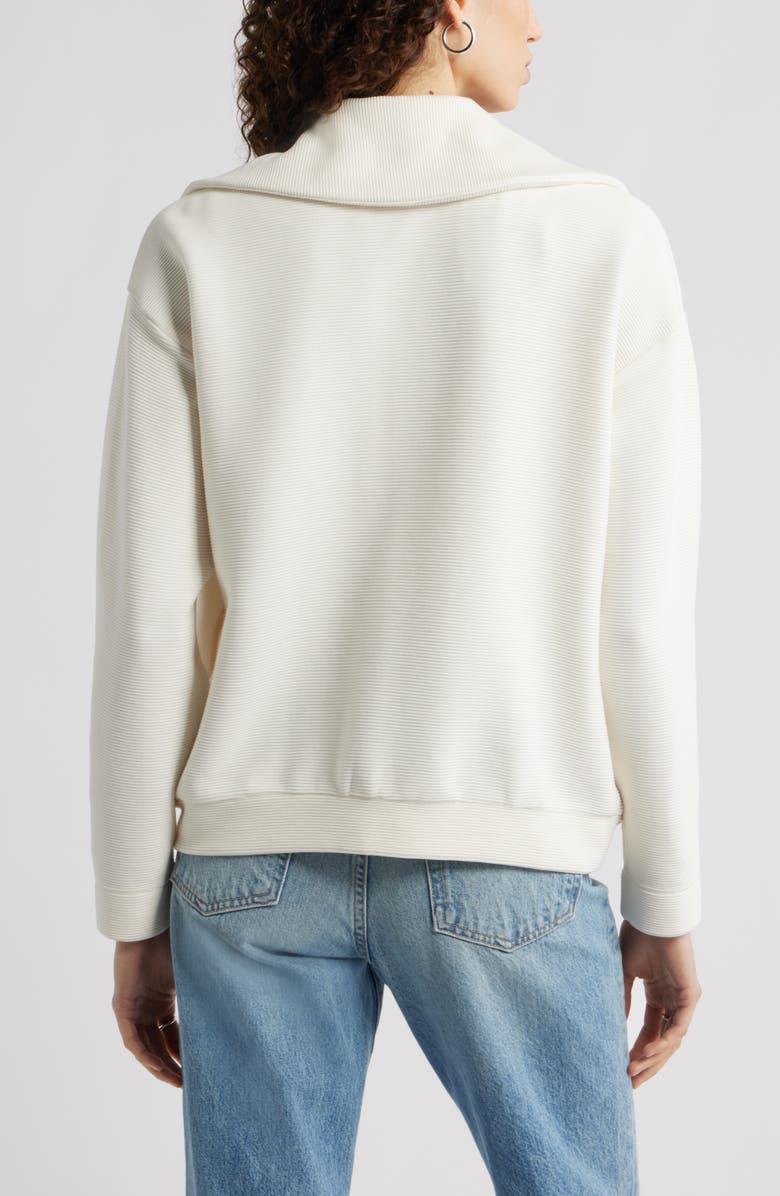 Caslon<sup>®</sup> Ottoman Knit Bomber Jacket, Alternate, color, White Hot