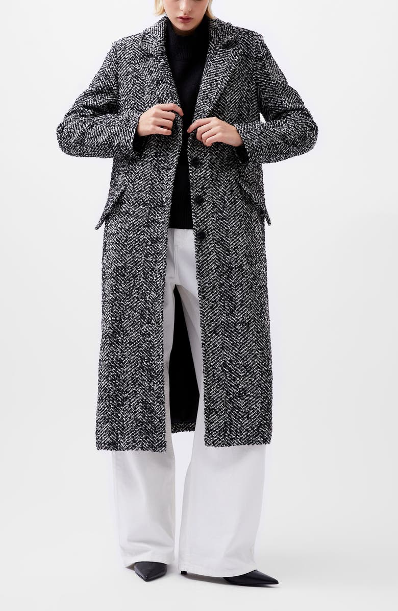 French Connection Chantelle Herringbone Coat, Alternate, color,