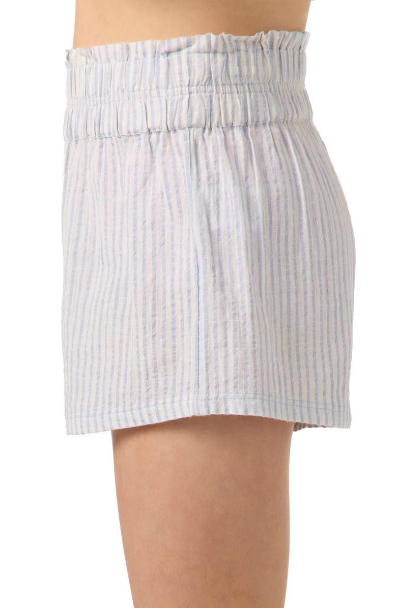 O'Neill Kids' Gabi Stripe Smocked Waist Shorts, Alternate, color, Hydrangea