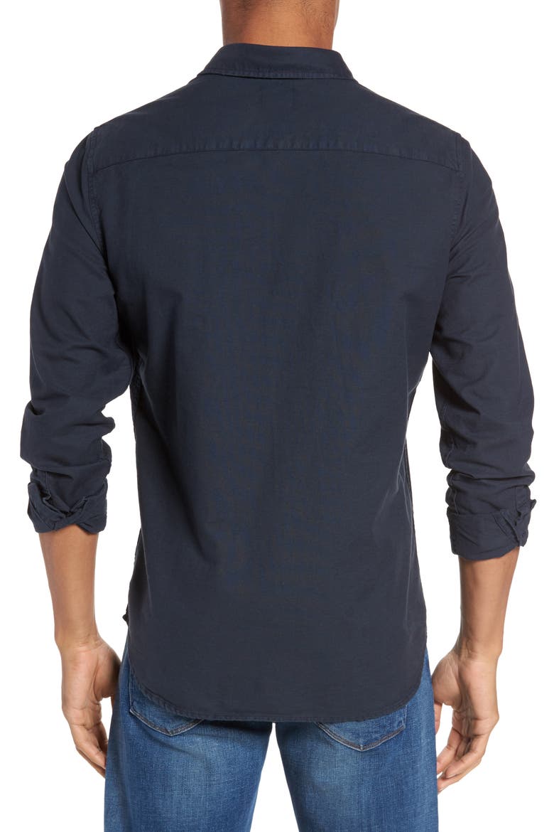 Caleb Slim Fit Twill Sport Shirt, Alternate, color, 5 YEARS PIGMENT MIDNIGHT