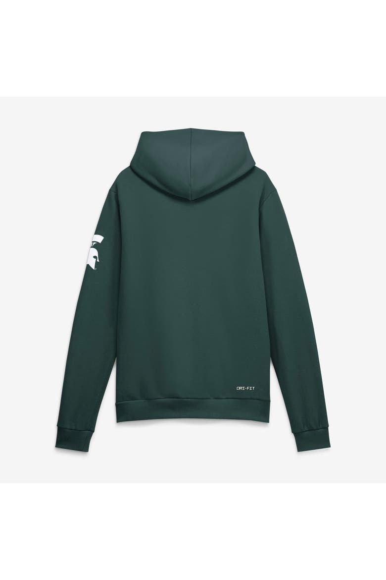 Men's Nike Green Michigan State Spartans 2026 Sideline Standard Issue Dri-FIT Hoodie, Alternate, color, Green