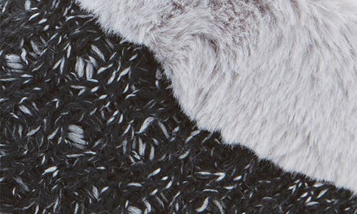 Floopi Knit Faux Fur Lined Slipper In Black