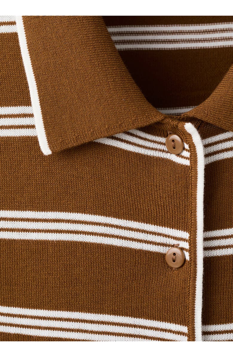 MANGO Stripe Collared Cardigan, Alternate, color, 