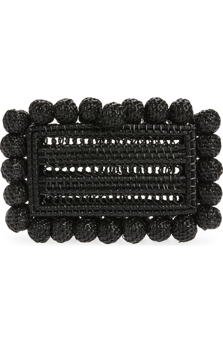 Cult Gaia Eos Rattan Box Clutch, Main, color,