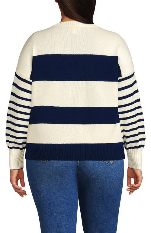 Lands' End Drifter Jersey Crewneck Sweater In Multi