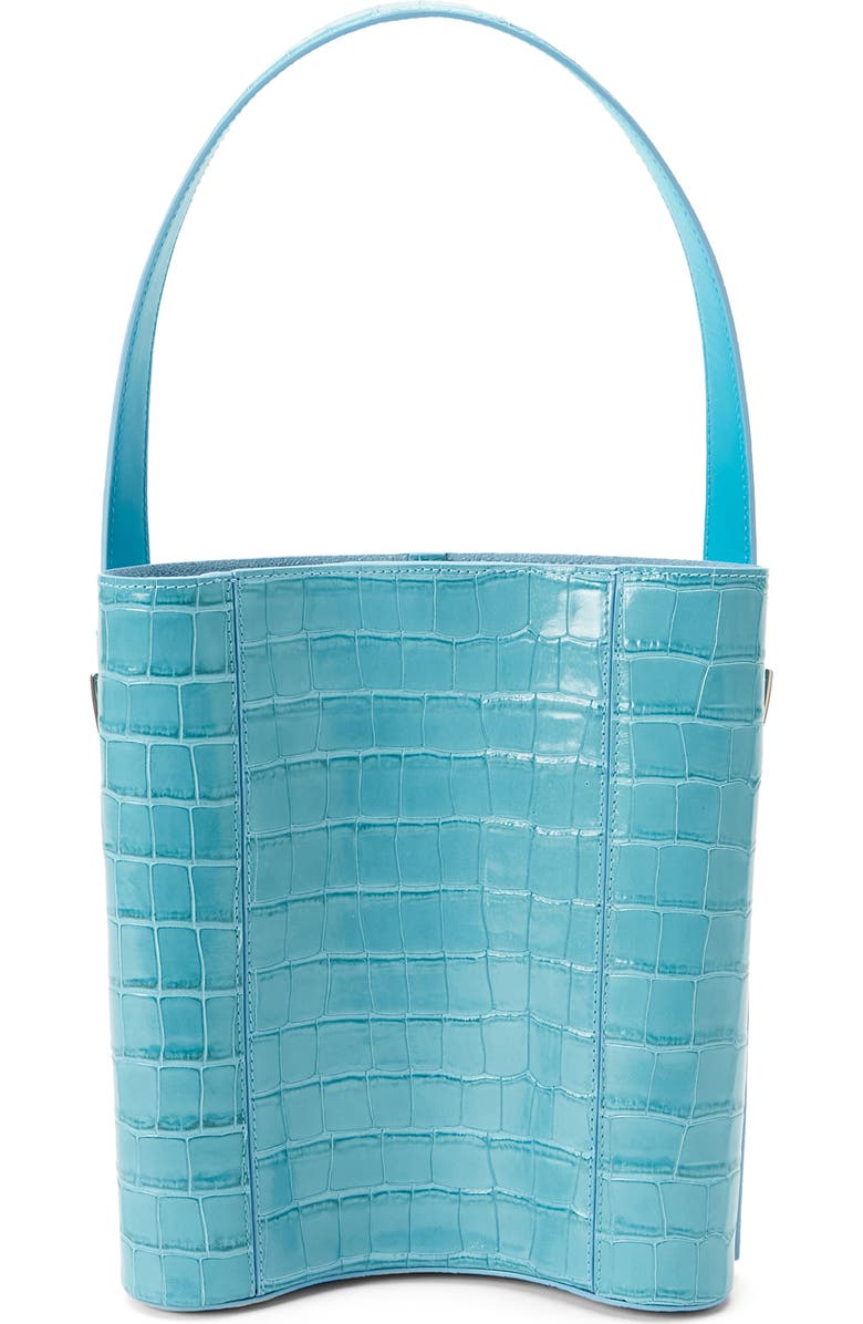 Coperni Ergonomical Croc Embossed Bucket Bag, Alternate, color, Blue Blu