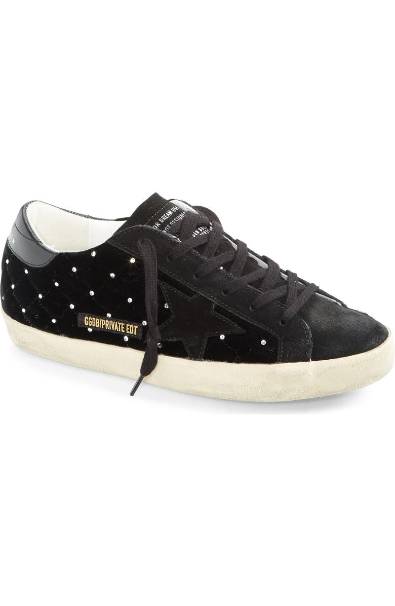 Golden Goose Super-Star Quilted Sneaker, Main, color, Black