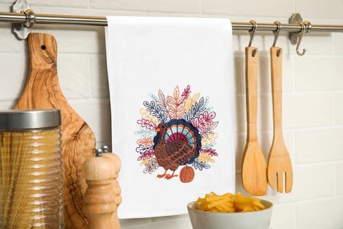 C & F Home C&f Home Colorful Harvest Turkey Towel In Multi