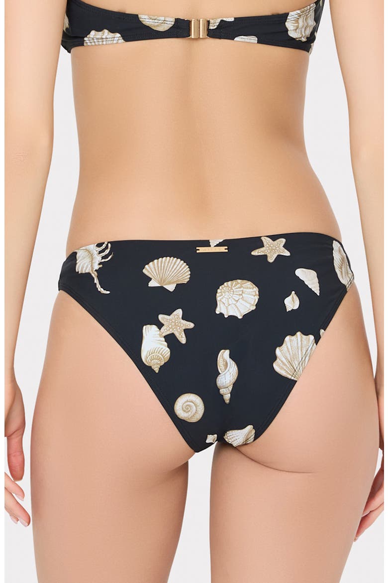 Margot Seashell Bikini Bottoms, Alternate, color, BLACK/ WHITE