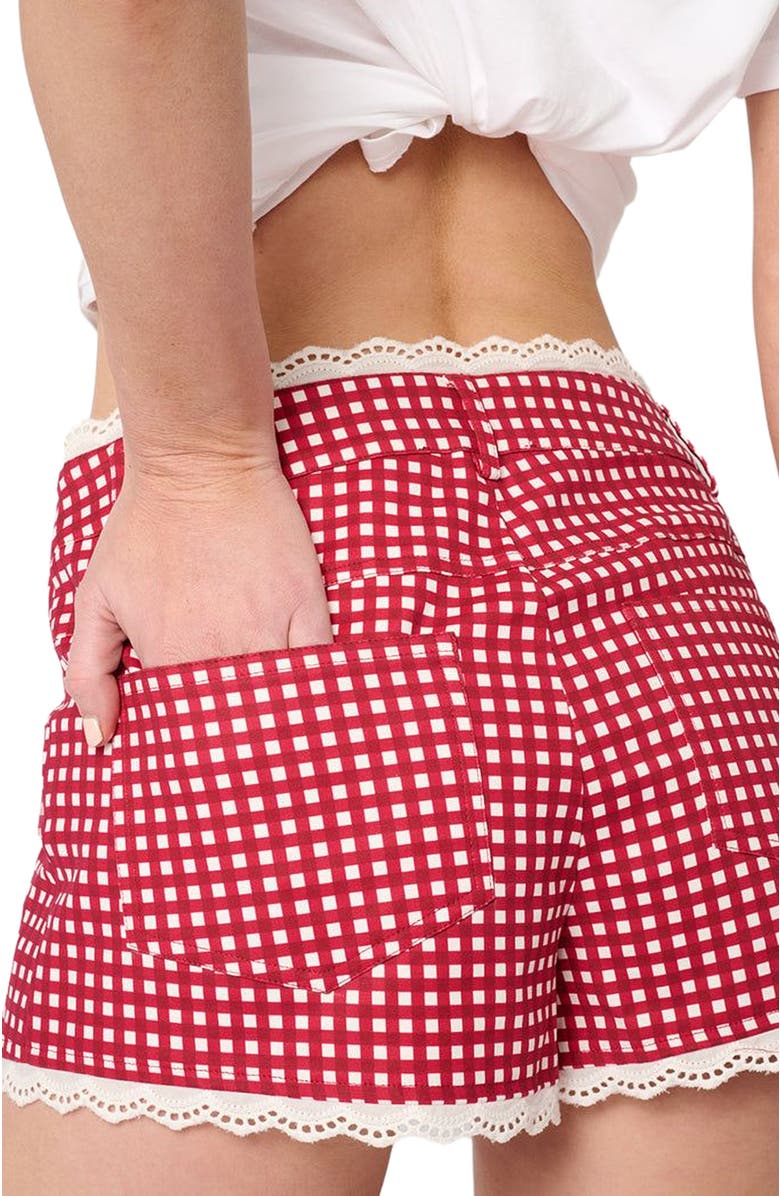 WeWoreWhat Low Rise Hot Short, Alternate, color, Red Multi