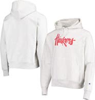 Champion Men's Champion Heathered Gray Nebraska Huskers Team Vault Logo Reverse Weave Pullover Hoodie