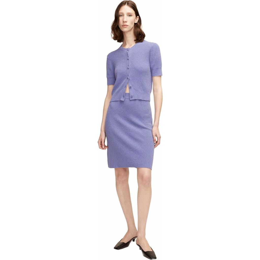 Rebecca Taylor Mini Boucle Skirt In Blue